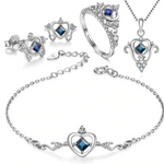 Heart with Sapphire Set