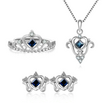 Heart with Sapphire Set