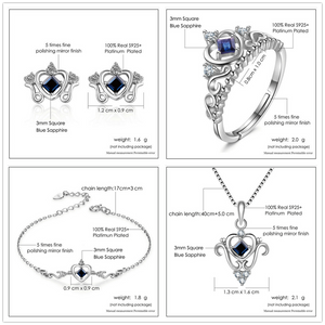 Heart with Sapphire Set