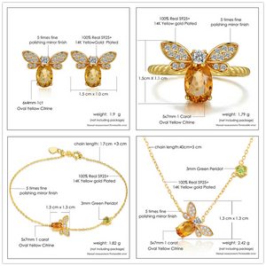 Citrine Bee Set