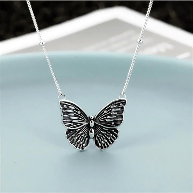 Black Butterfly Necklace