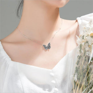 Black Butterfly Necklace