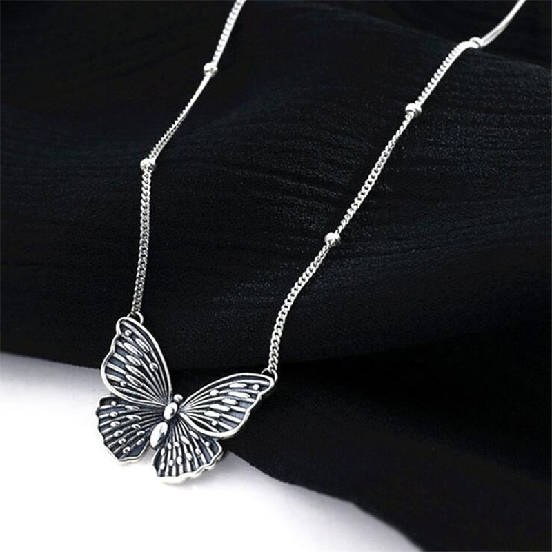 Black Butterfly Necklace