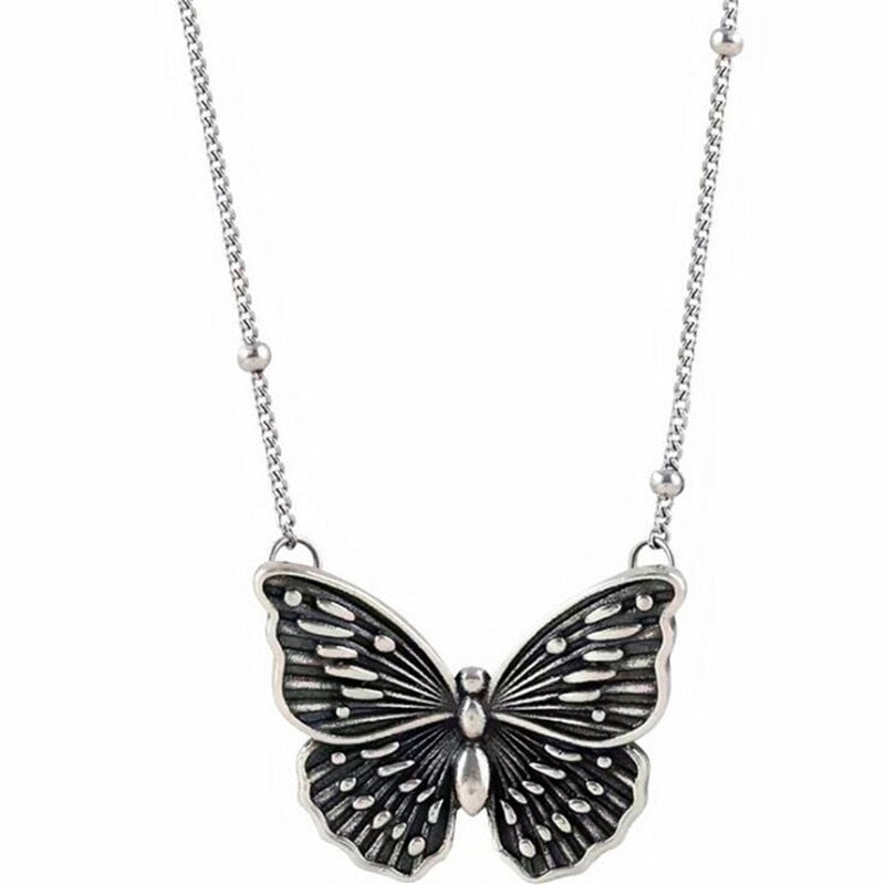 Black Butterfly Necklace