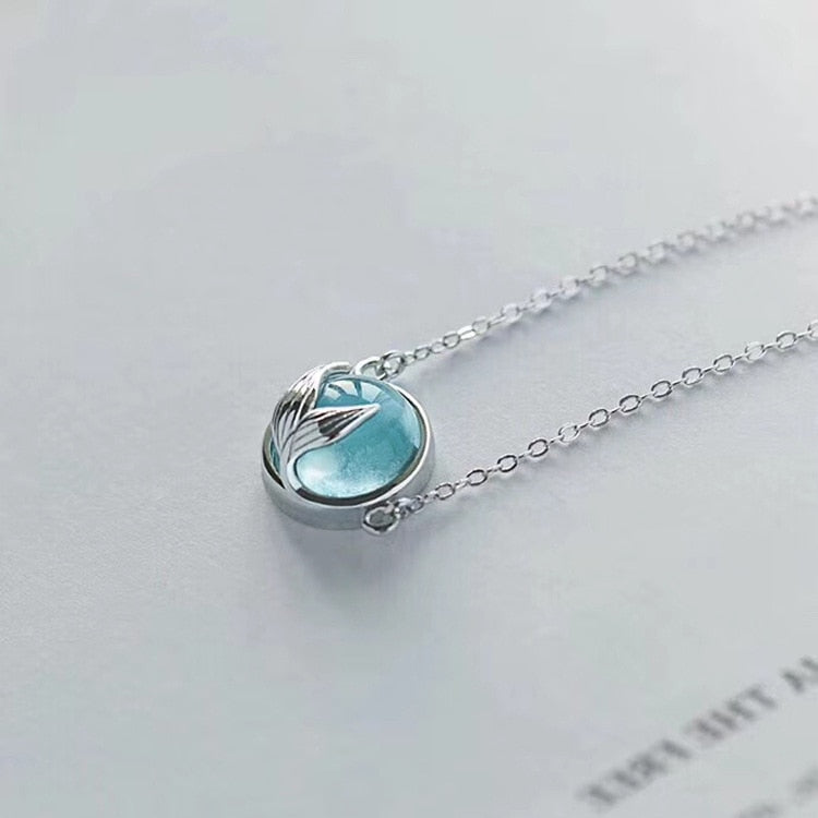 Dolphin Tail in the Ocean Necklace