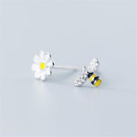 Sun Flower and Bee Earring