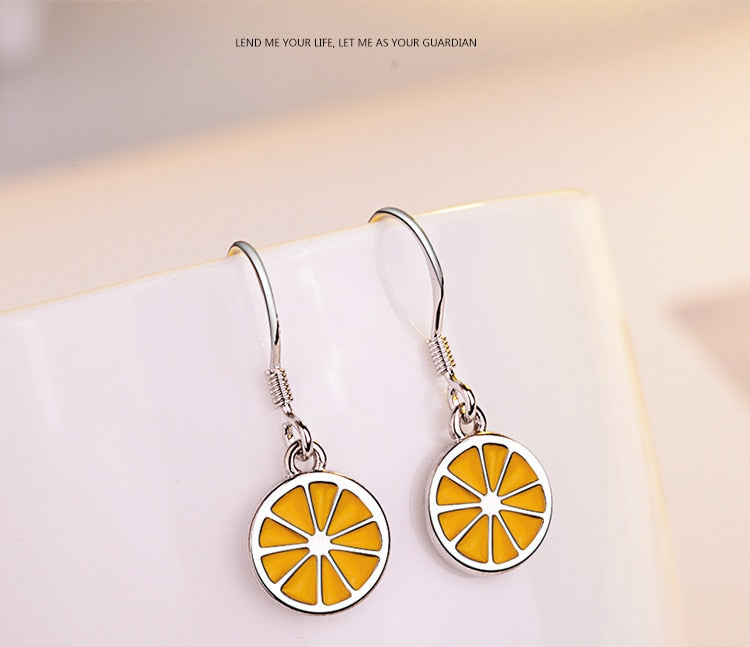 Orange Fruit Earring