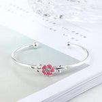 Cherry Pink Flower Bracelet