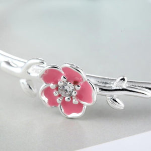 Cherry Pink Flower Bracelet